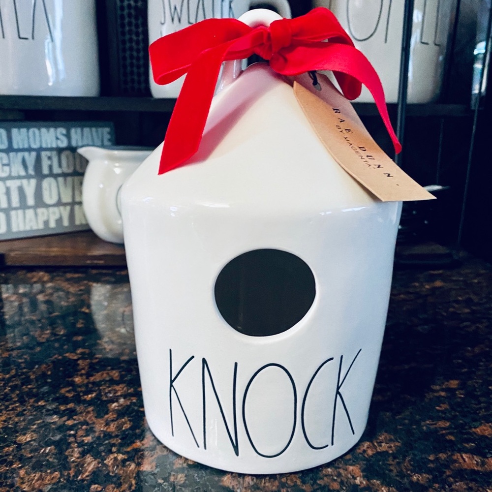 Rae Dunn KNOCK birdhouse